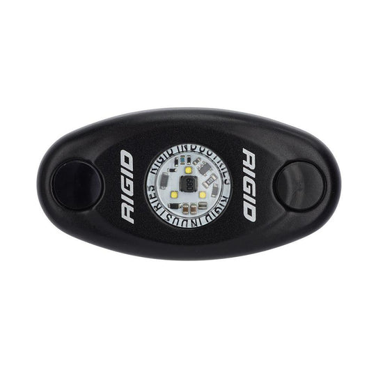 RIGID Industries A-Series Black High Power LED Light Single - Natural White [480083] - Bulluna.com