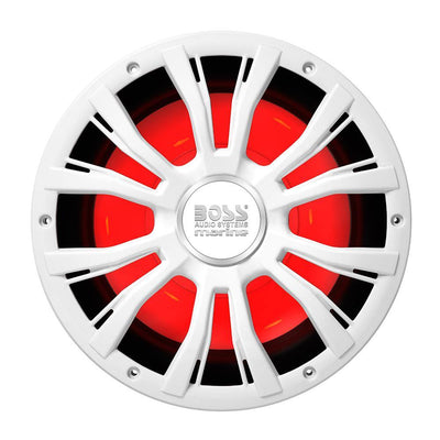 Boss Audio MRG10W 10" Marine 800W Subwoofer w/Multicolor Lighting - White [MRGB10W] - Bulluna.com