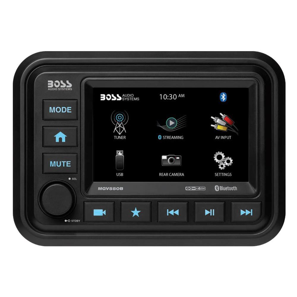 Boss Audio Bluetooth (Audio Streaming) Marine Gauge Digital Media AM/FM Receiver - Black [MGV550B] - Bulluna.com