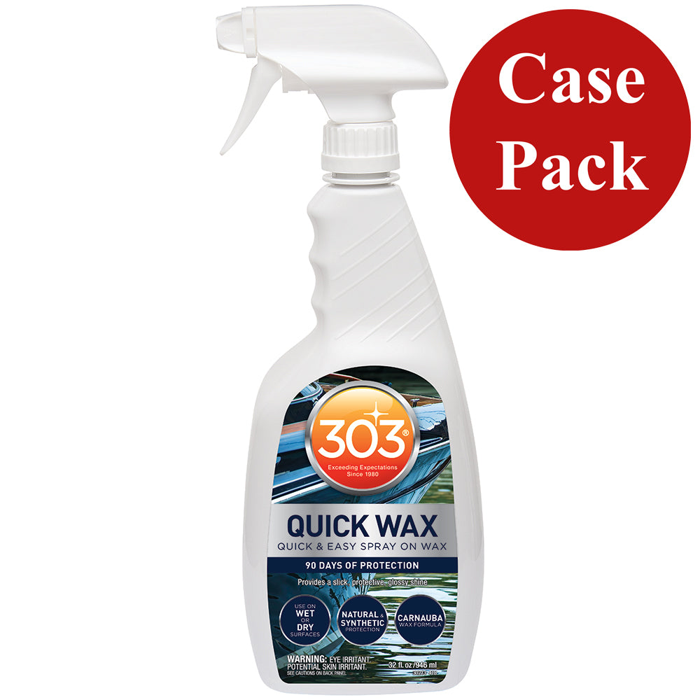 303 Marine Quick Wax with Trigger Sprayer - 32oz *Case of 6* [30213CASE] - Bulluna.com