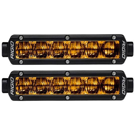 RIGID Industries 6" SR-Series SAE Compliant Fog Light - Black w/Yellow Light [906704] - Bulluna.com