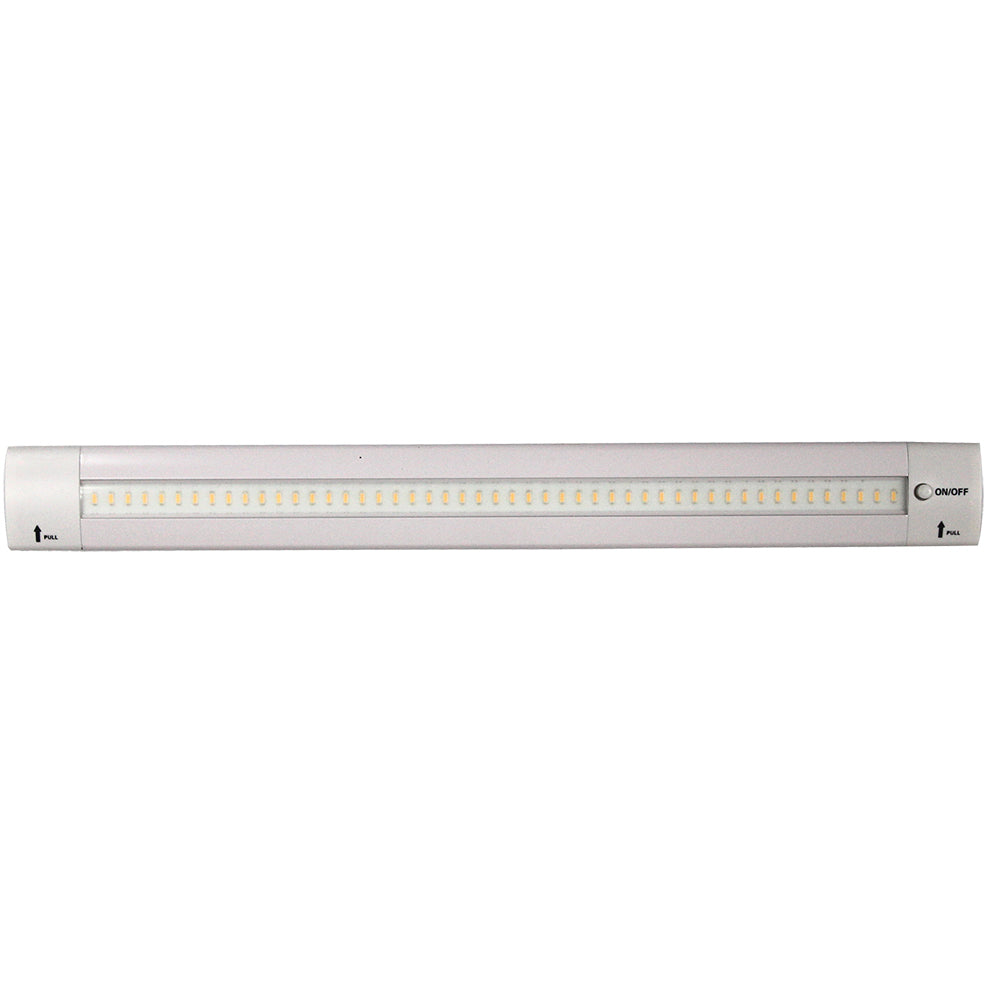 Lunasea 12" Adjustable Angle LED Light Bar - w/Push Button Switch - 12VDC - Warm White [LLB-32KW-01-M0]