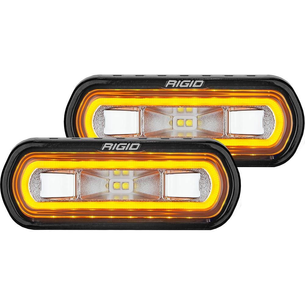 RIGID Industries SR-L Series Surface Mount Spreader Light - Black Housing - Amber Halo [53123] - Bulluna.com