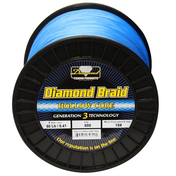 Momoi Diamond Gen 3 Braided Line - 80 Pounds 600 Yards - Hollow