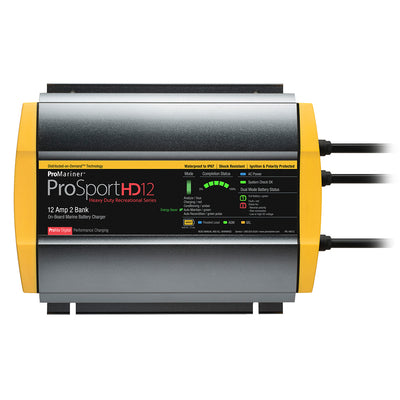 ProMariner ProSportHD 12 Gen 4 - 12 Amp - 2 Bank Battery Charger [44012] - Bulluna.com