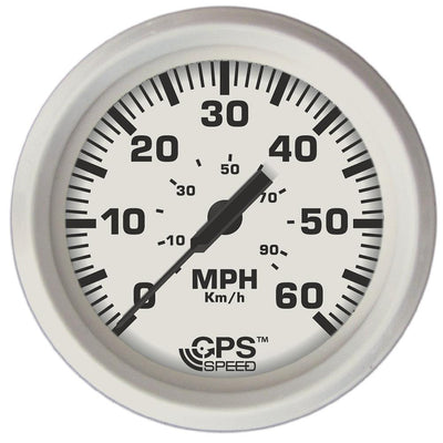 Faria Dress White 4" GPS Speedometer - 60 MPH [33147] - Bulluna.com