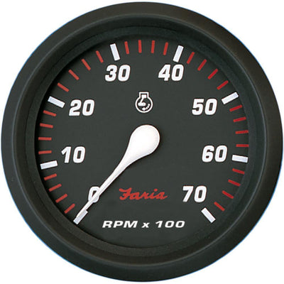 Faria Professional Red 4" Tachometer - 7,000 RPM [34617] - Bulluna.com