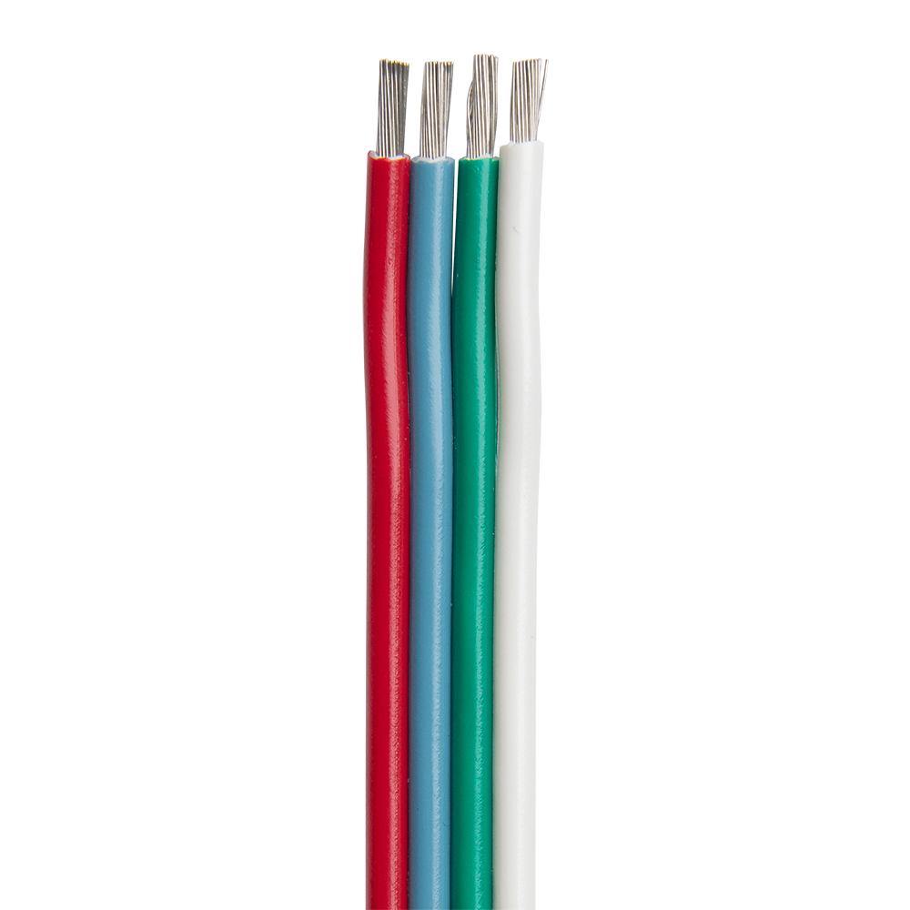 Ancor Flat Ribbon Bonded RGB Cable 14/4 AWG - Red, Light Blue, Green  White - 100 [160210] - Bulluna.com