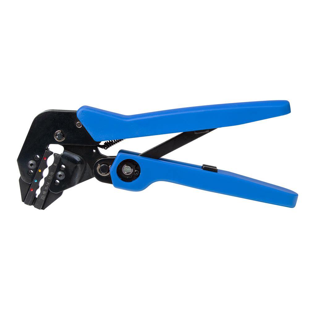 Ancor Angled 22 to 8 AWG Single Crimp Ratcheting Crimper [703015] - Bulluna.com