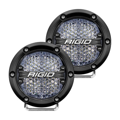 RIGID Industries 360-Series 4" LED Off-Road Fog Light Diffused Beam w/White Backlight - Black Housing [36208] - Bulluna.com