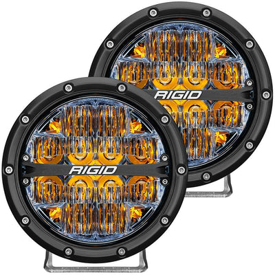RIGID Industries 360-Series 6" LED Off-Road Fog Light Drive Beam w/Amber Backlight - Black Housing [36206] - Bulluna.com