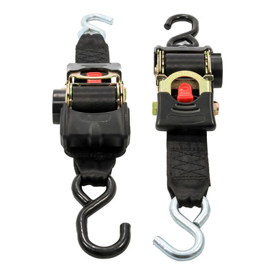Camco Retractable Tie Down Straps - 2" Width 6 Dual Hooks [50031] - Bulluna.com