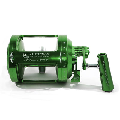 Alutecnos Albacore 80 Wide Two Speed Reel - Green - Bulluna.com