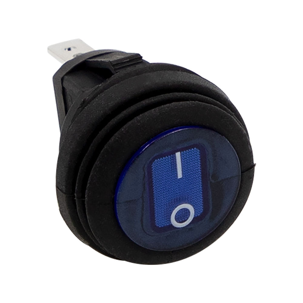 HEISE Rocker Switch - Illuminated Blue Round - 5-Pack [HE-BRS] - Bulluna.com