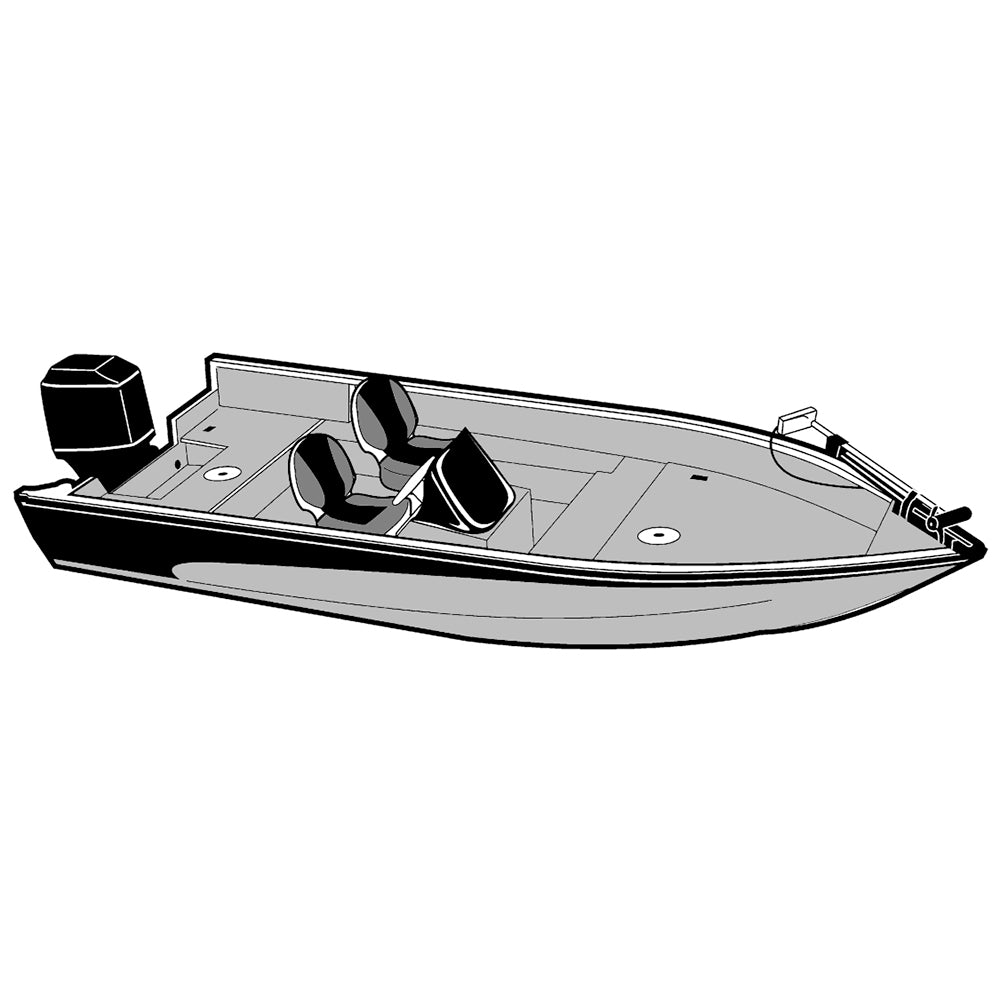 Carver Performance Poly-Guard Styled-to-Fit Boat Cover f/15.5 V-Hull Side Console Fishing Boats - Grey [72215P-10]