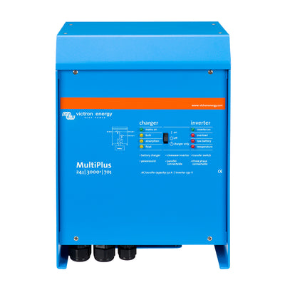 Victron Multiplus Inverter/Charger 24VDC - 3000VA - 120VAC w/7 70AMP Charger - 50AMP Transfer Switch - UL Approved [PMP242301102]