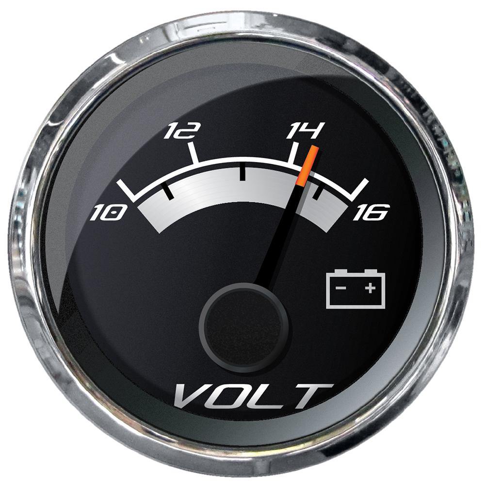 Faria Platinum 2" Voltmeter (10-16 VDC) [22022] - Bulluna.com