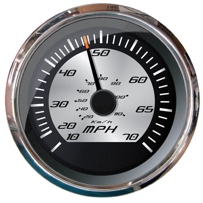 Faria Platinum 4" Speedometer - 70 MPH (Pitot) [22011] - Bulluna.com