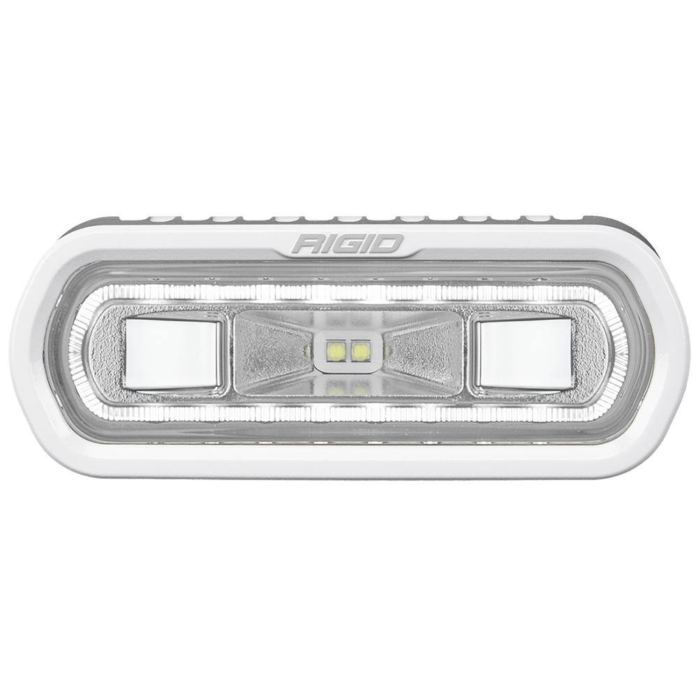 RIGID Industries SR-L Series Marine Spreader Light - White Surface Mount - White Light w/White Halo [51100] - Bulluna.com
