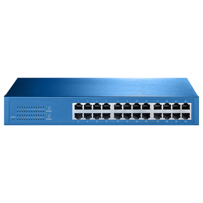 Aigean 24-Port Network Switch - Desk or Rack Mountable - 100-240VAC - 50/60Hz [NS-24] - Bulluna.com