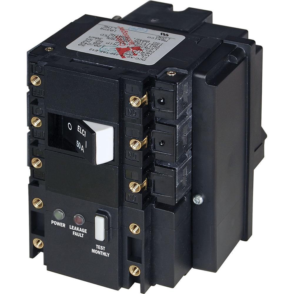 Blue Sea C-Series ELCI Main Circuit Breaker - 120/240V AC 50A [3104] - Bulluna.com