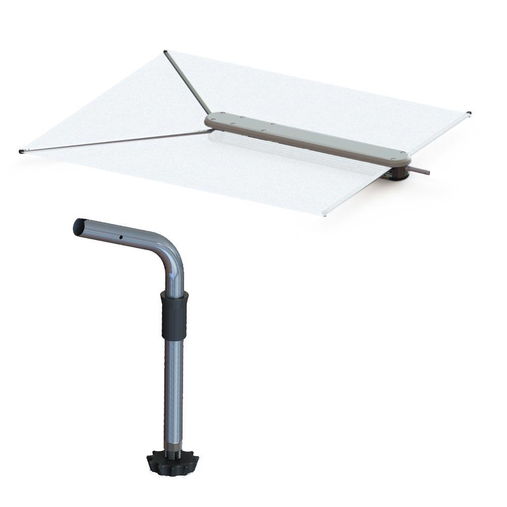 TACO ShadeFin w/White Fabric, Bag  Fixed Rod Holder Mount Kit [T10-3000-3] - Bulluna.com