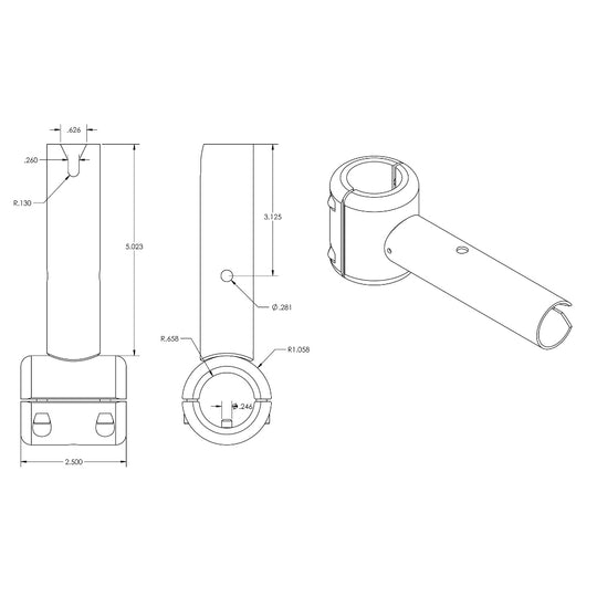 TACO ShadeFin Fixed Clamp-On Mount [T10-3000-11]