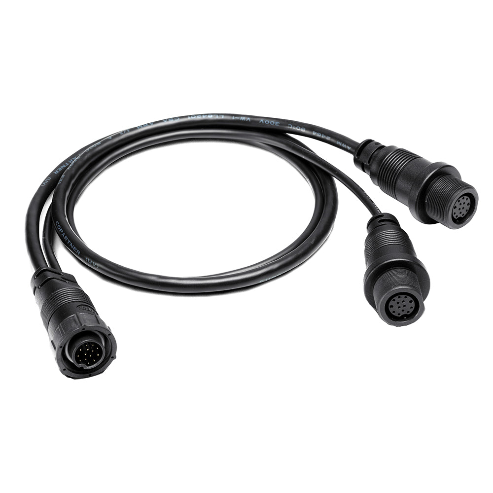Humminbird 14 M ID SIDB Y - SOLIX/APEX Side Imaging Left-Right MSI/Dual Beam Splitter Cable - 30" [720111-1] - Bulluna.com