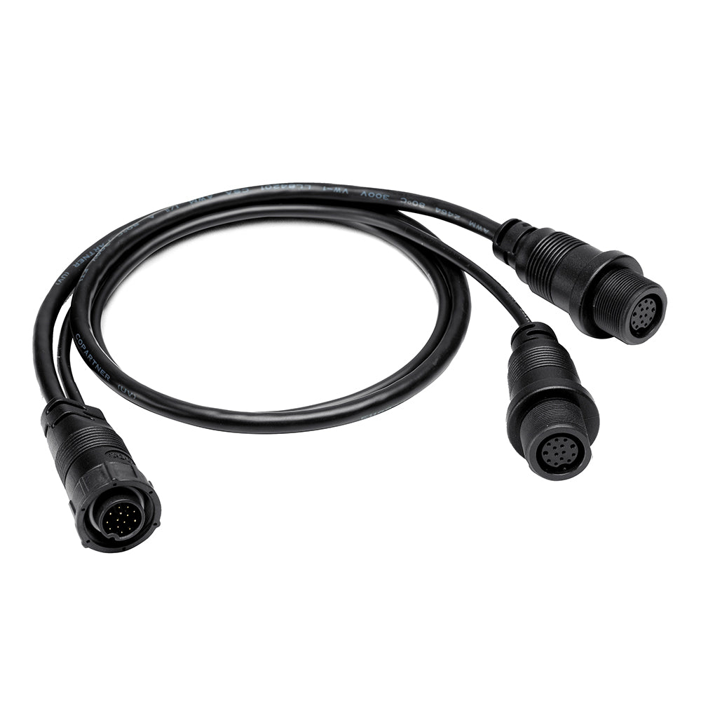 Humminbird 14 M SILR Y - SOLIX/APEX Side Imaging  2D Splitter Dual Side Image Adapter Cable - 30" [720112-1] - Bulluna.com