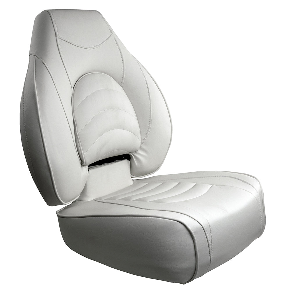 Springfield Fish Pro High Back Folding Seat - White [1041606-1] - Bulluna.com