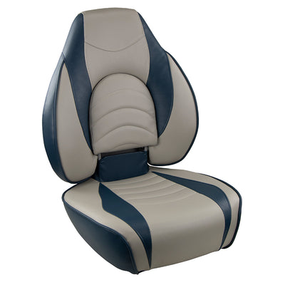 Springfield Fish Pro High Back Folding Seat - Blue/Grey [1041631-1] - Bulluna.com