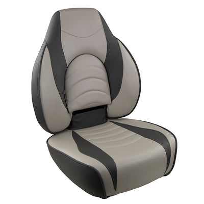 Springfield Fish Pro High Back Folding Seat - Charcoal/Grey [1041634-1] - Bulluna.com