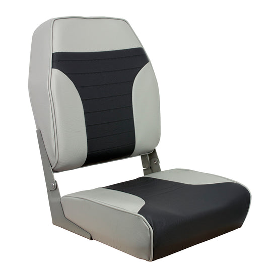 Springfield High Back Multi-Color Folding Seat - Grey/Charcoal [1040663] - Bulluna.com