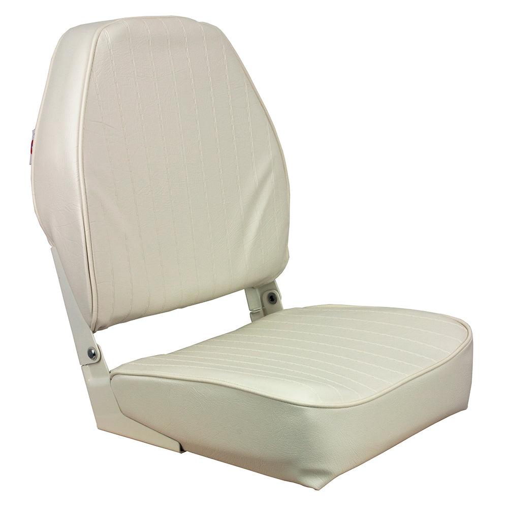 Springfield High Back Folding Seat - White [1040649] - Bulluna.com