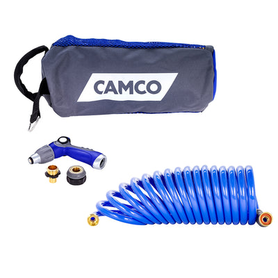 Camco 20 Coiled Hose  Spray Nozzle Kit [41980] - Bulluna.com