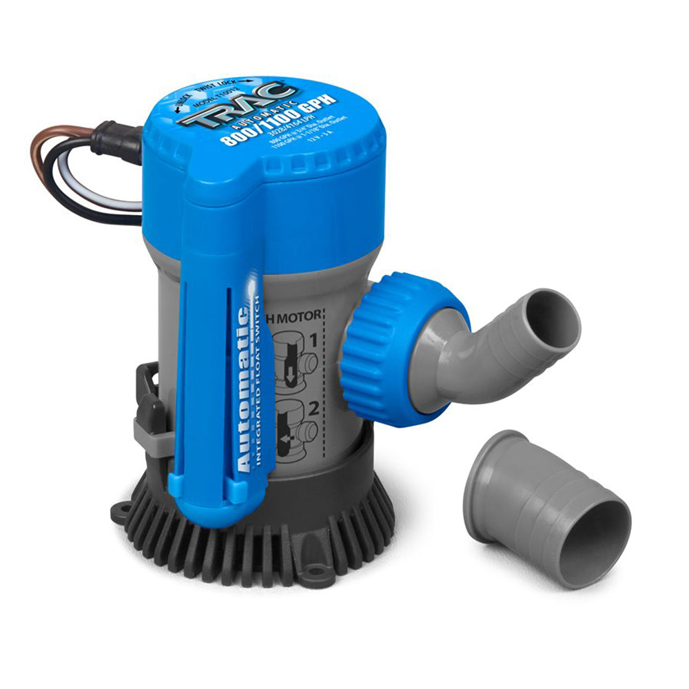 TRAC Bilge Pump - Automatic - 800/1100GPH - 3/4"  1-1/8" Outlets [69311] - Bulluna.com