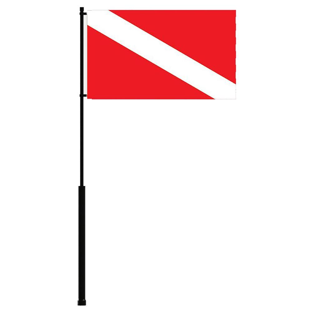 Mate Series Flag Pole - 36" w/Dive Flag [FP36DIVE] - Bulluna.com