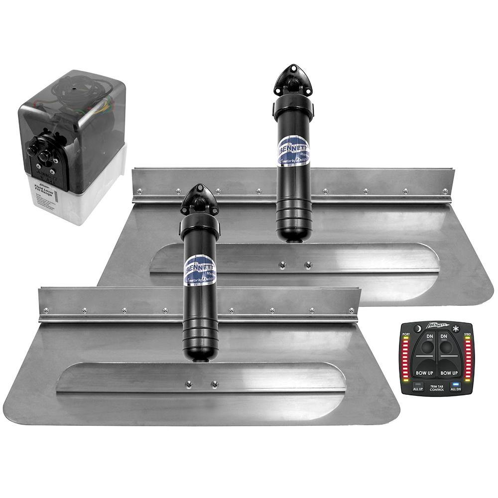 Bennett Marine 24x12 Hydraulic Trim Tab System w/One Box Indication [2412OBI] - Bulluna.com