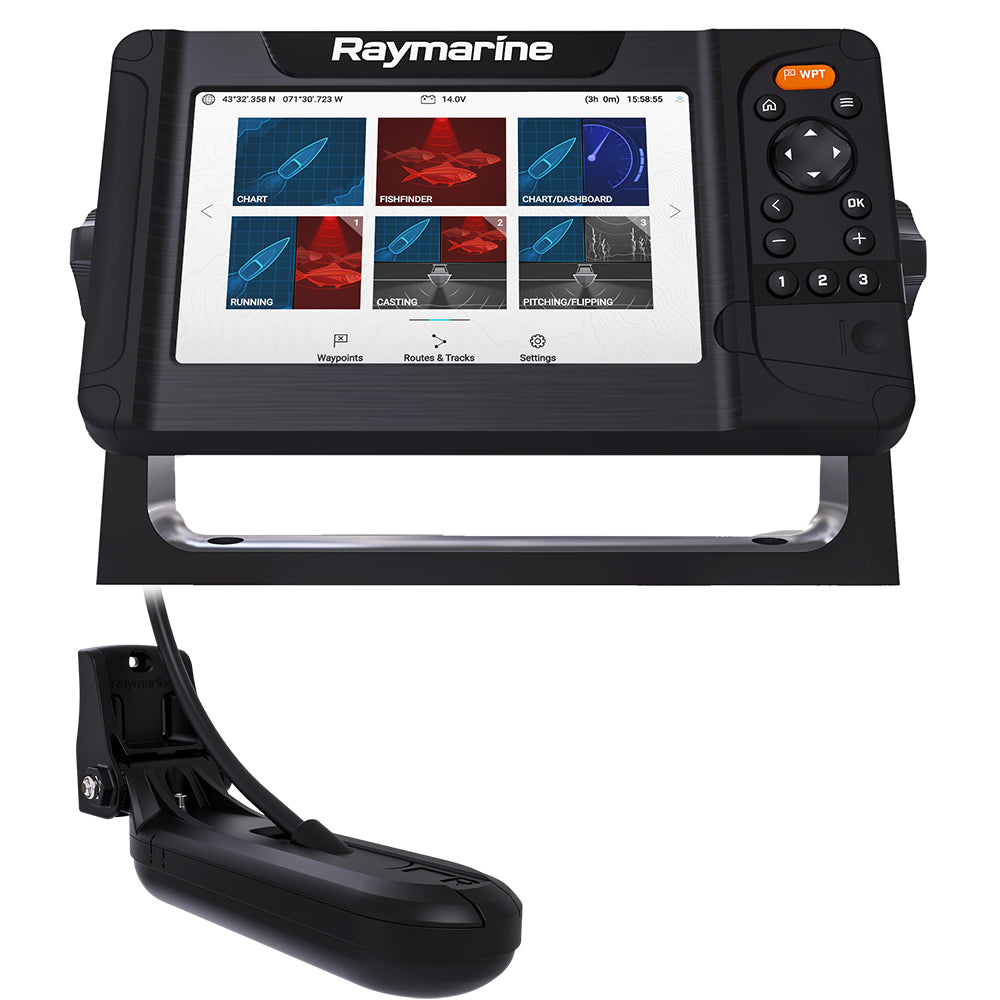 Raymarine Element 7 HV Combo w/HV-100 Transom Mount Transducer  Lighthouse North America Chart [E70532-05-102] - Bulluna.com