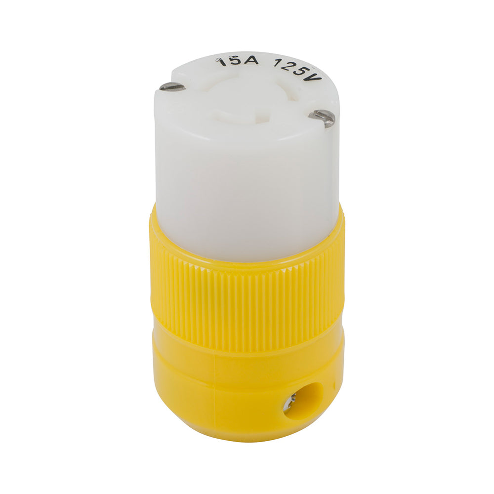 Marinco Locking Connector - 15A, 125V - Yellow [4731CR] - Bulluna.com