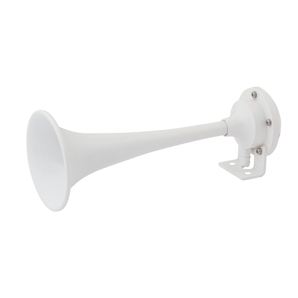 Marinco White Epoxy Coated Single Trumpet Mini Air Horn [10104] - Bulluna.com