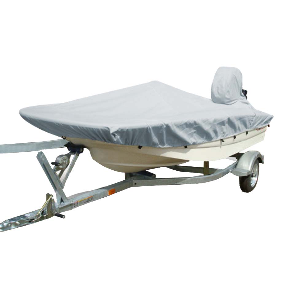 Carver Sun-DURA Styled-to-Fit Boat Cover f/15.5 Whaler Style Boats with Side Rails Only - Grey [71515S-11]