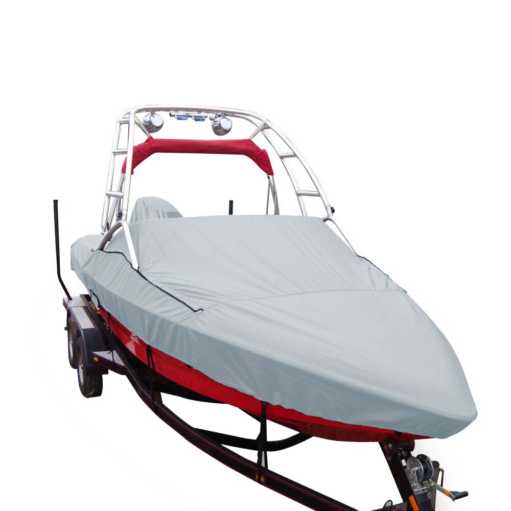 Carver Sun-DURA Specialty Boat Cover f/24.5 Sterndrive V-Hull Runabouts w/Tower - Grey [97124S-11]