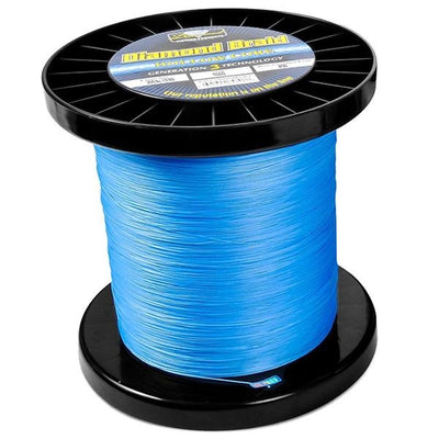 Momoi Diamond Gen 3 Braided Line - 200 Pounds 1500 Yards - Hollow Core - Blue - Bulluna.com