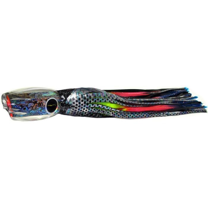Black Bart Hawaiian Breakfast Medium Heavy Tackle Lure - Black Dot Rainbow - Bulluna.com