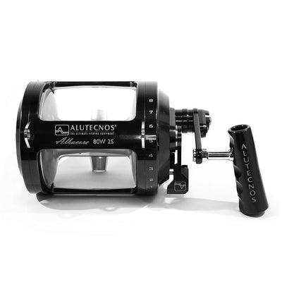Alutecnos Albacore 80 Wide Two Speed Reel - Black/Silver - Bulluna.com