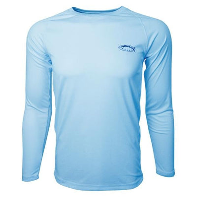 Bluefin USA Second Skin Basic Light Blue Long Sleeve Rashguard Sun Shirt - Bulluna.com