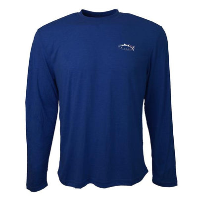Bluefin USA Basic Navy Long Sleeve Tech Sun Shirt - Bulluna.com