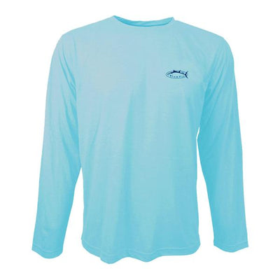 Bluefin USA Basic Turquoise Long Sleeve Tech Sun Shirt - Bulluna.com