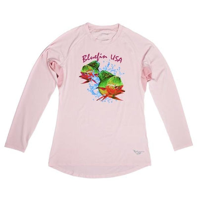 Bluefin USA Dolphin Tunas Pink Long Sleeve Solar Top - Women - Bulluna.com